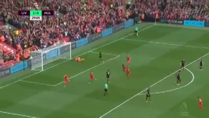 Liverpool 5-1 Hull - Goal by J. Milner (30')