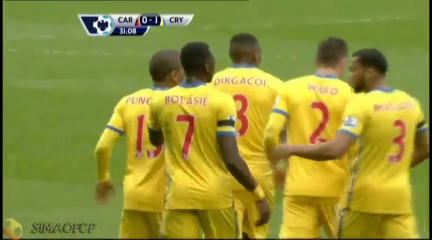 Cardiff 0-3 Crystal Palace - Goal by J. Puncheon (31')