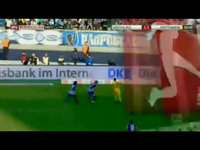 Hertha BSC 1-1 Hoffenheim - Goal by E. Polanski (30')