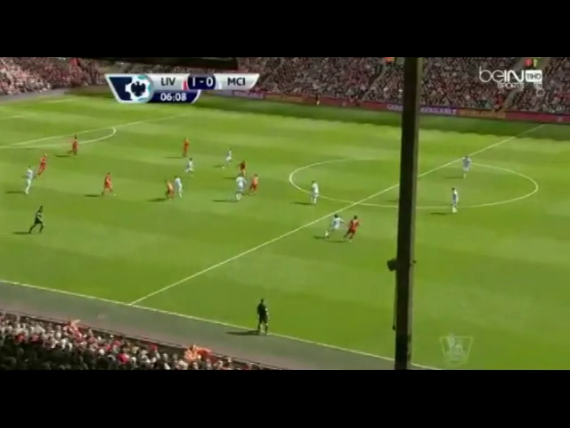 Liverpool 3-2 Manchester City - Golo de R. Sterling (6min)