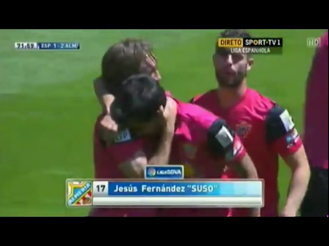 Espanyol 1-2 Almería - Golo de Suso (72min)