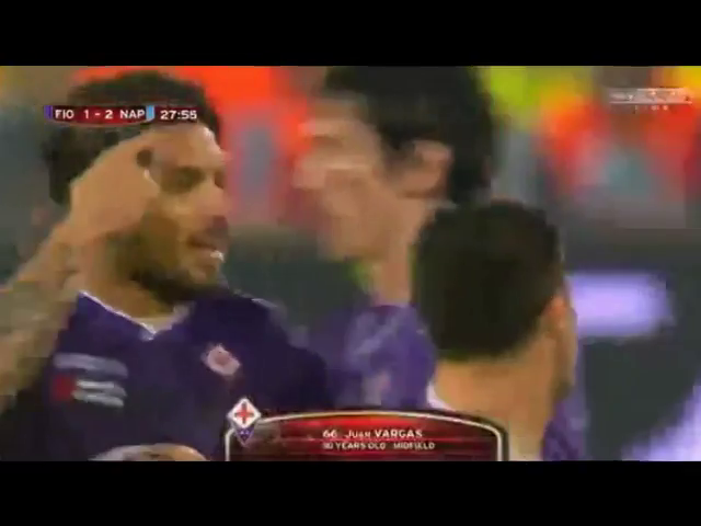 Fiorentina 1-3 Napoli - Golo de J. Vargas (28min)