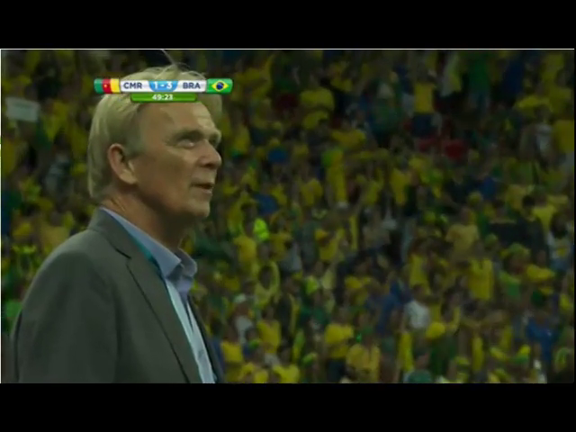 Cameroon 1-4 Brazil - Golo de Fred (49min)