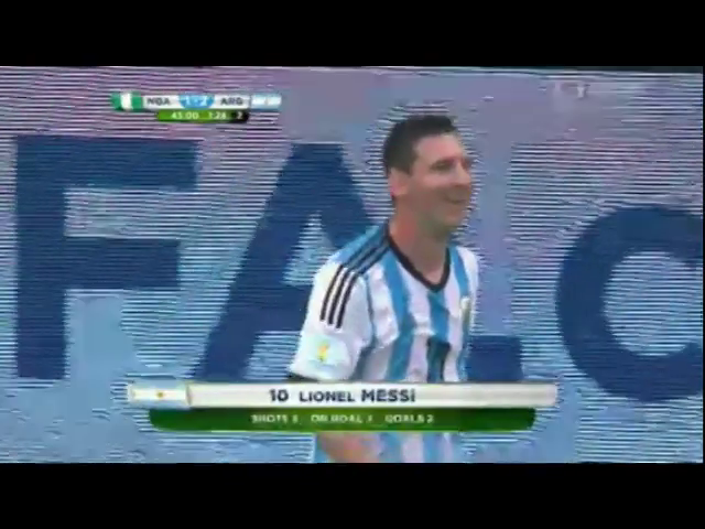 Nigeria 2-3 Argentina - Goal by L. Messi (45+1')