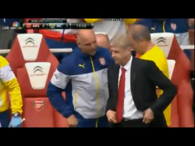Arsenal 2-2 Man City - Gól de S. Agüero (28min)
