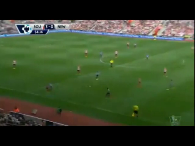 Southampton 4-0 Newcastle - Goal by J. Cork (54')