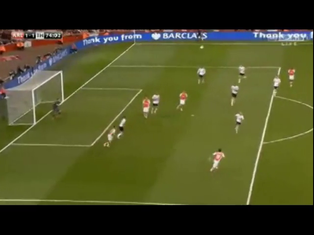 Arsenal 1-1 Tottenham - Goal by A. Oxlade-Chamberlain (74')