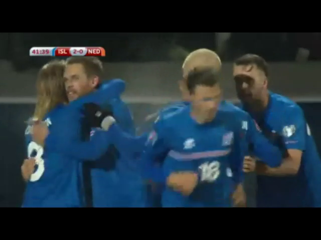 Iceland 2-0 Netherlands - Golo de G. Sigurðsson (42min)
