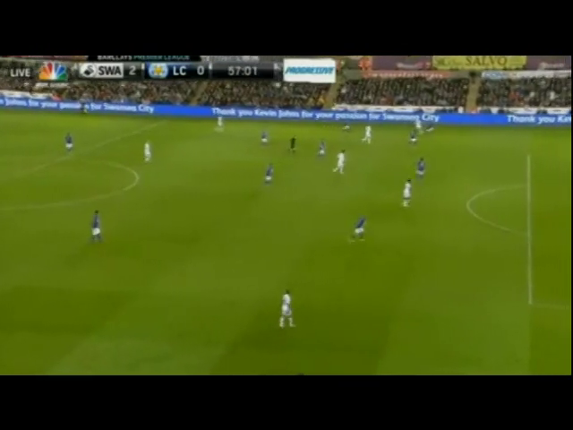 Swansea City 2-0 Leicester City - Golo de W. Bony (57min)