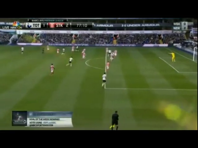 Tottenham Hotspur 1-2 Stoke City - Golo de N. Chadli (77min)