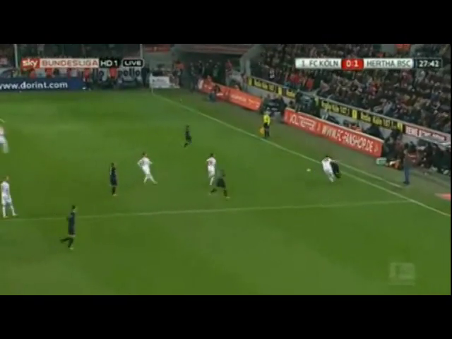 Köln 1-2 Hertha BSC - Goal by R. Beerens (28')