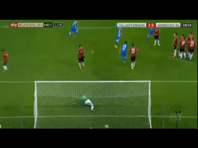 Hoffenheim 4-3 Hannover - Goal by P. Schwegler (19')