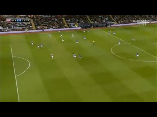 Aston Villa 2-1 Leicester - Goal by L. Ulloa (13')