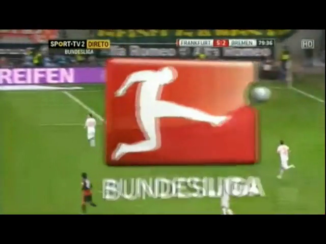 Frankfurt 5-2 Bremen - Goal by M. Stendera (80')