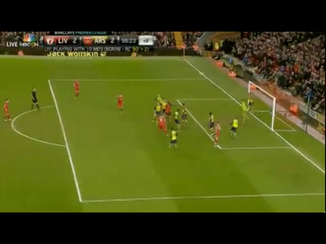 Liverpool 2-2 Arsenal - Goal by M. Škrtel (90+7')