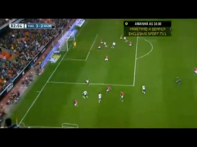 Valencia 3-2 Almería - Goal by T. Hemed (33')