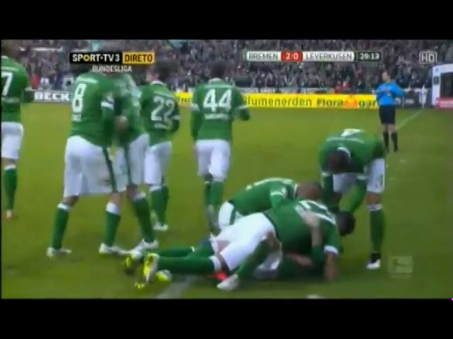 Werder Bremen 2-1 Bayer Leverkusen - Golo de Z. Junuzović (29min)