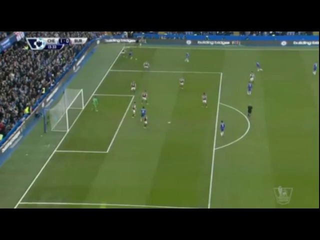 Chelsea 1-1 Burnley - Goal by B. Ivanović (14')