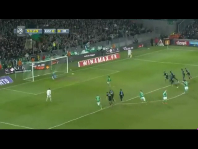 Saint-Étienne 2-2 Marseille - Goal by M. Gradel (54')