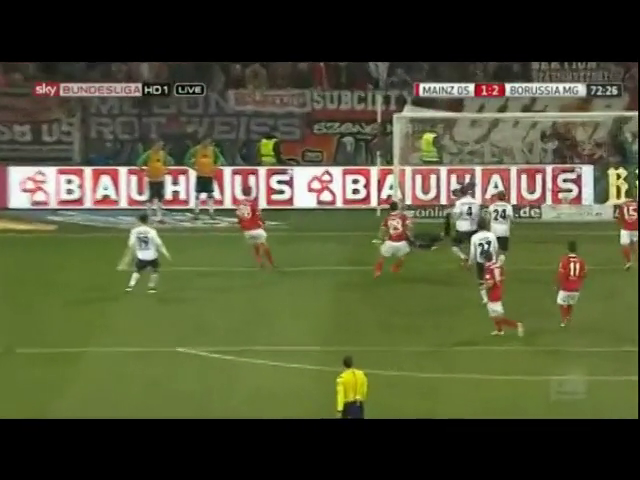 Mainz 05 2-2 Borussia M'gladbach - Golo de J. Geis (73min)