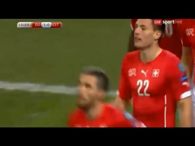 Suiza 3-0 Estonia - Gól de F. Schär (17min)