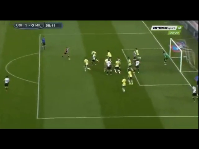 Udinese 2-1 Milan - Goal by G. Pinzi (58')
