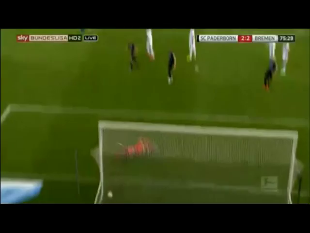 Paderborn 2-2 Bremen - Goal by D. Selke (45')