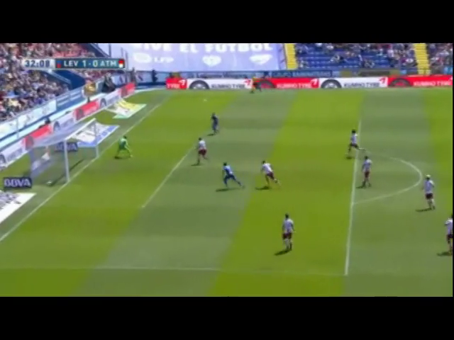 Levante 2-2 Atlético - Goal by David Barral (32')