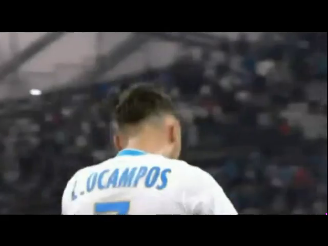 Marseille 3-0 Bastia - Goal by L. Ocampos (89')