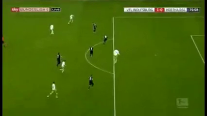 Wolfsburg 2-0 Hertha BSC - Goal by B. Dost (76')