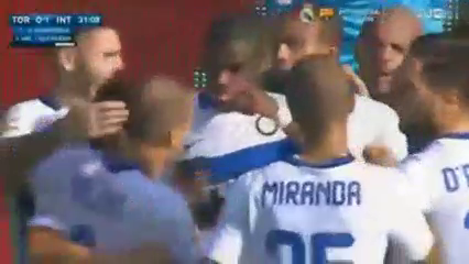 Torino 0-1 Internazionale - Golo de G. Kondogbia (31min)