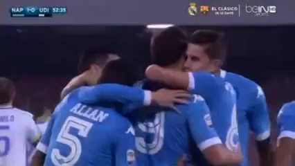 Napoli 1-0 Udinese - Golo de G. Higuaín (53min)