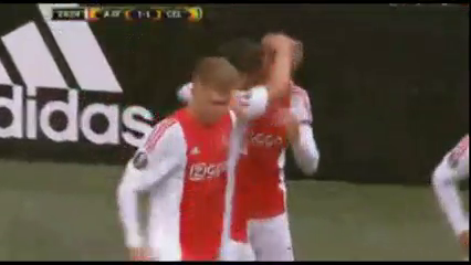 Ajax 2-2 Celtic - Goal by V. Fischer (24')