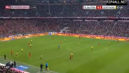 Bayern München 5-1 Borussia Dortmund - Golo de R. Lewandowski (58min)