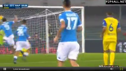 Chievo 0-1 Napoli - Golo de G. Higuaín (59min)