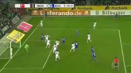 Borussia M'gladbach 3-1 Schalke 04 - Golo de A. Christensen (44min)