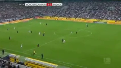 M'gladbach 4-1 Bremen - Goal by T. Hazard (17')