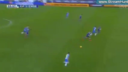 Espanyol 2-0 Málaga - Gól de H. Pérez (6min)