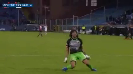 Genoa 2-1 Sassuolo - Golo de F. Acerbi (90+3min)