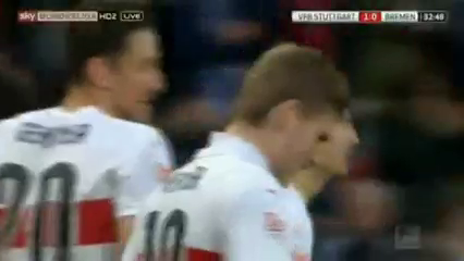 Stuttgart 1-1 Bremen - Goal by L. Rupp (33')