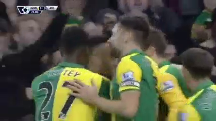Norwich 2-0 Aston Villa - Gól de J. Howson (24min)