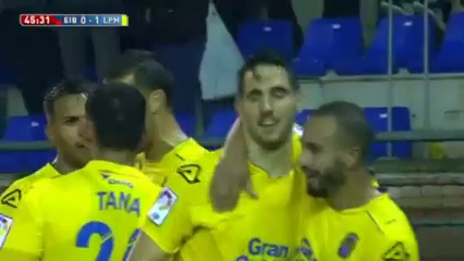 Eibar 0-1 Las Palmas - Goal by Pedro Bigas (45+1')