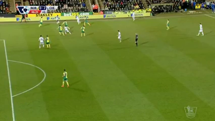 Norwich City 1-2 Chelsea - Golo de Diego Costa (45+1min)