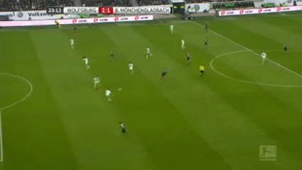 Wolfsburg 2-1 M'gladbach - Goal by Raffael (23')