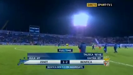 Zenit 1-2 Benfica - Golo de Talisca (90+6min)