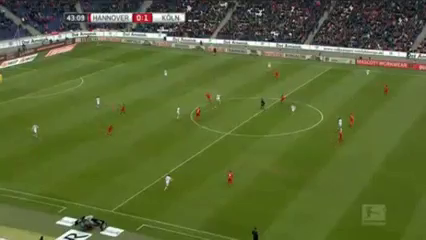Hannover 96 0-2 Köln - Golo de L. Bittencourt (43min)