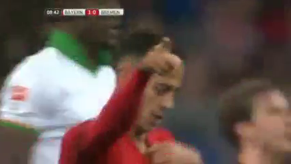 Bayern München 5-0 Bremen - Goal by Thiago Alcântara (9')