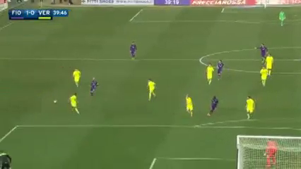 Fiorentina 1-1 Verona - Goal by M. Zárate (40')