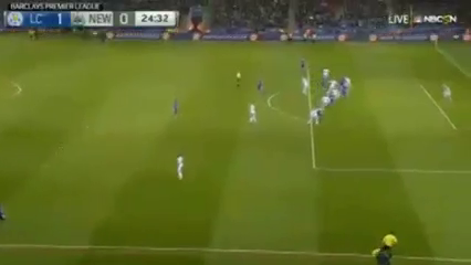 Leicester 1-0 Newcastle - Goal by S. Okazaki (25')