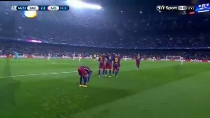 Barcelona 3-1 Arsenal - Goal by L. Suárez (65')